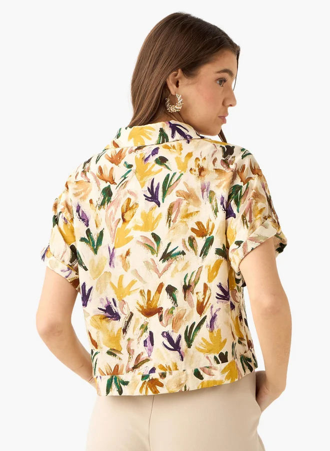 Splash FAV  Printed Cropped Shirt for Women | Best Price UAE